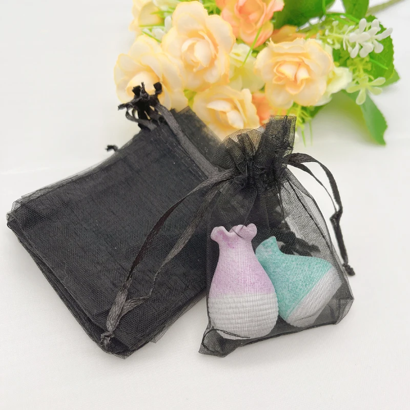 100 шт./партия подарочные пакеты из органзы на шнурке