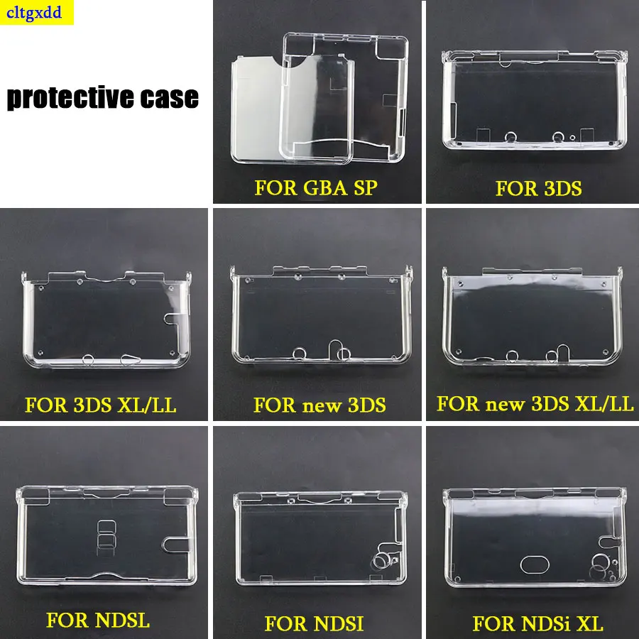 

1PCS Plastic Clear Crystal Protective Hard Shell Skin Case Cover For GBA SP NDSL DSI NDSi XL 3DS XL New 3DS XL LL Console