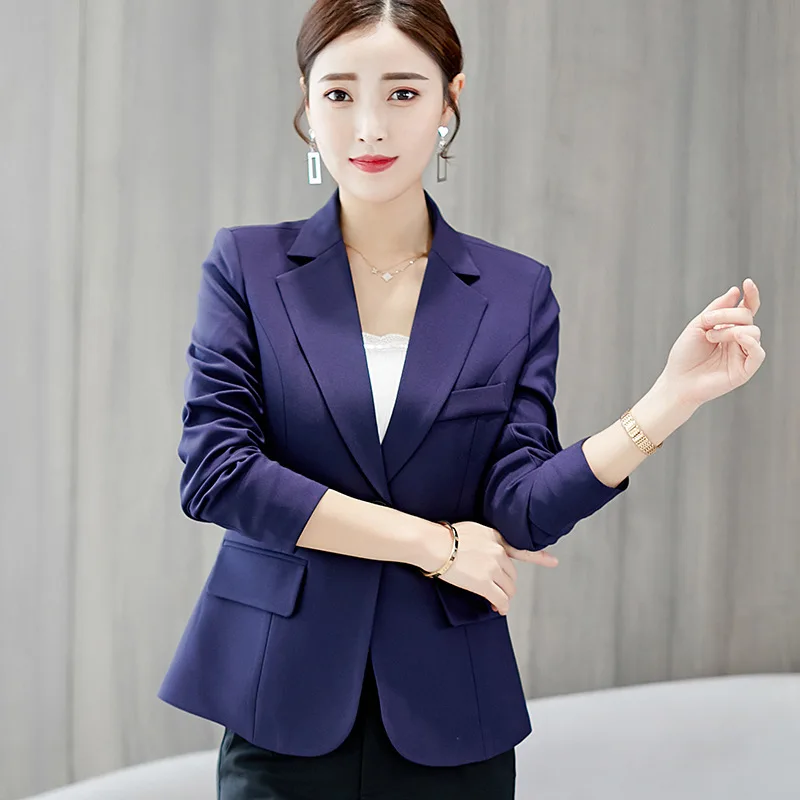 Black Women Blazer 2023 Formal Slim Blazers Lady Office Work Suit Pockets Jackets Coat Female Korea Casual Short Blazer Femme