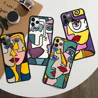 picasso art pattern phone case for iphone 12 11 13 7 8 6 s plus x xs xr pro max mini shell
