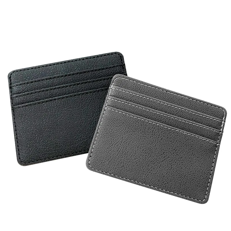 Wholesale spot pu leather anti-degaussing theft card sleeve multi-function multi-card rfid card package card sleeve