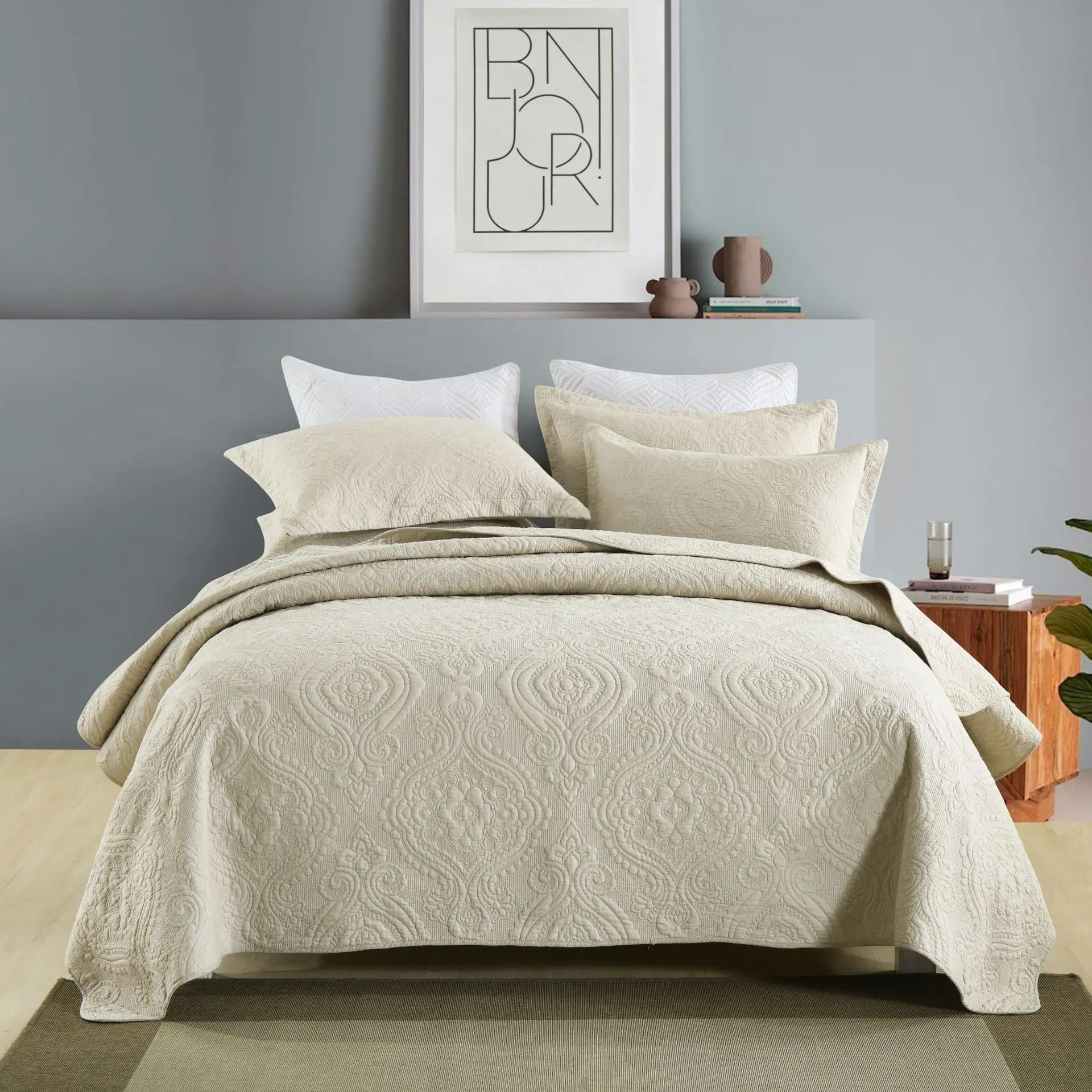 CHAUSUB Комплект одеял из хлопка King Queen 3 предмета