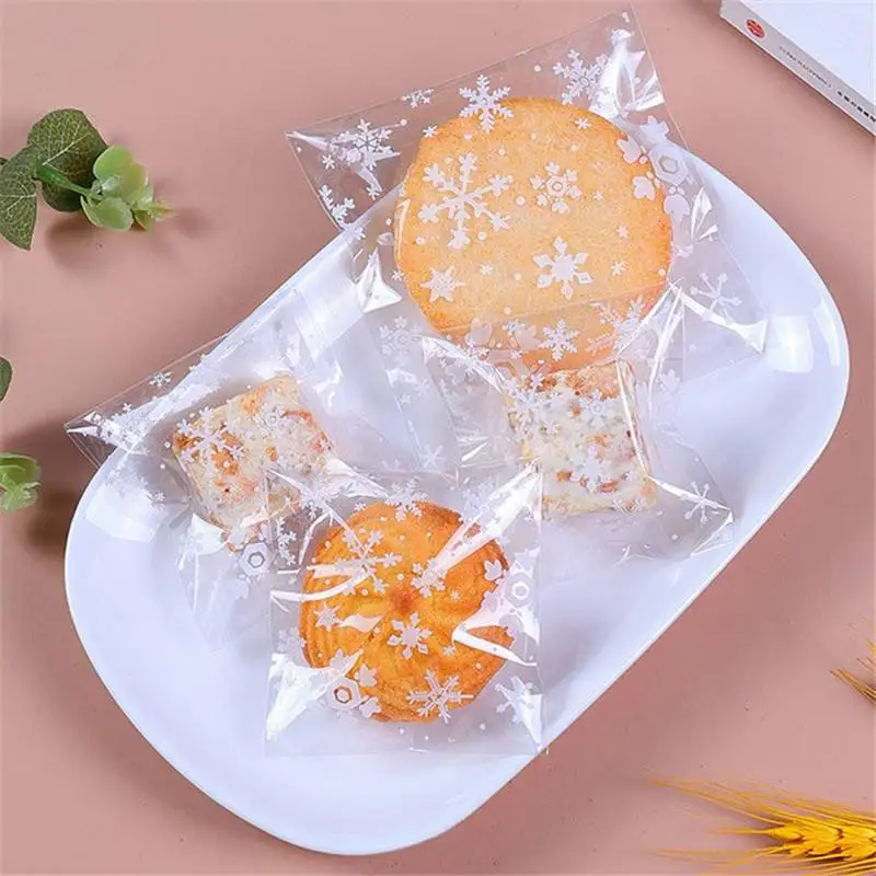 

Xmas Cookie Candy Bags Self Seal Snowflake Christmas Xmas Display Craft Bags