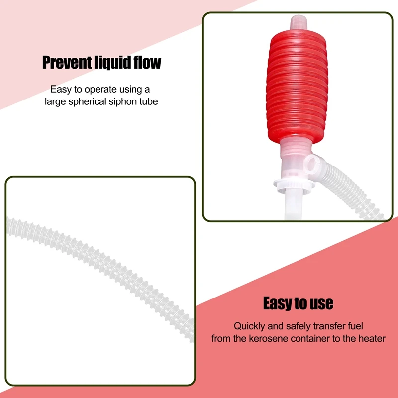 Универсальный сифонный насос для перекачки топлива 2 шт. — большой сжимающий