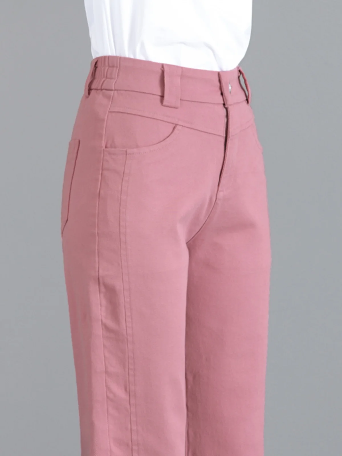 Plus Size Pink Pipe Pants Women Spring and Autumn 2024 New Cropped Capri Small Straight Jeans