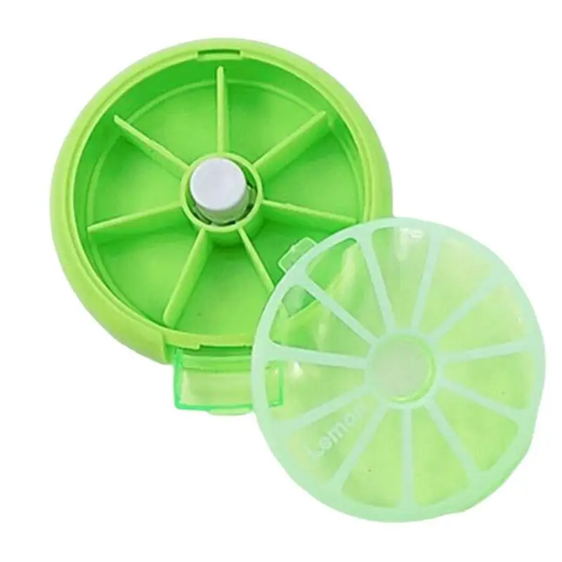 

Weekly Pill Organizer Friendly Travel Round Weekly Pill Organizer Clear Lids Vitamin And Medicine Box To Hold Fish Oil And