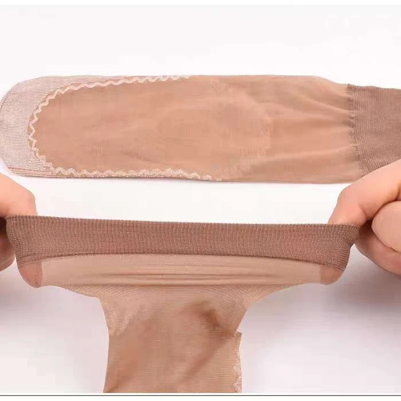 New Summer Women Anti-slip Stockings Cotton Sole Sweat-absorbing Mid-tube Socks Anti-hook Silk Breathable Ankle Socks Stockings