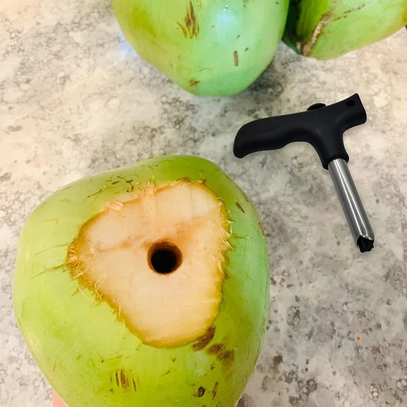 

Stainless Steel Coconut Opener Tool, Straw Hole Maker Safe & Easy To Open Coconut Tool