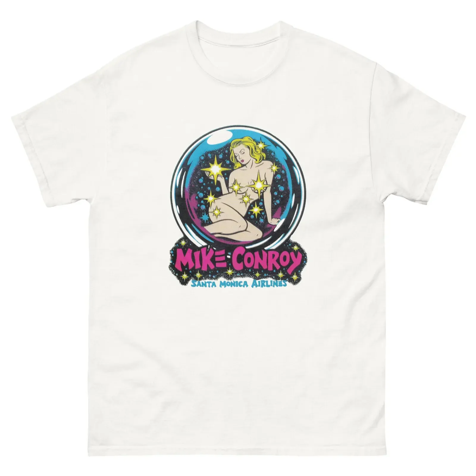 Майк Конрой Санта-Моника эйрлайнз винтажный Ретро Скейтбординг футболка дизайн