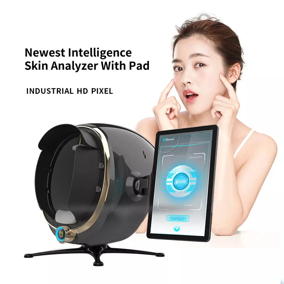 Huamei Skin Analyzer Magic Mirror Facial Instrument Skin Scanner Facial Digital 3D Detection WiFi Bluetooth Smart Networking