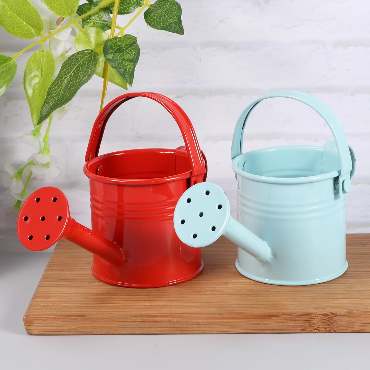 

Watering Can Metal Kids Flower Bucket Pot Kettle Garden Tin Ironvase Mini Childrenplantssprinkling Indoor Water Tools Gardening