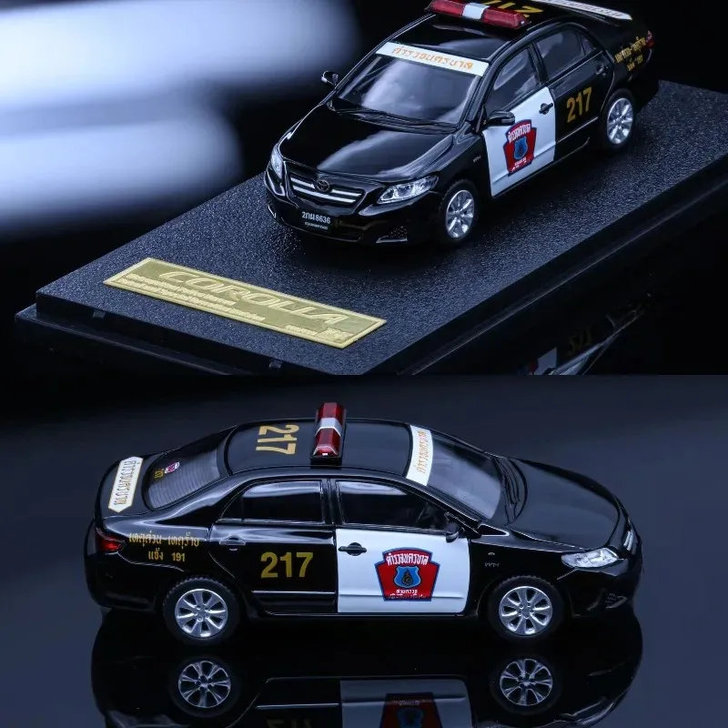 Фото Коллекционная модель полицейской машины Rollin Thai в масштабе 1:64 из литого сплава, подарок для мальчиков, игрушка для мальчиков, рождественский подарок №2
