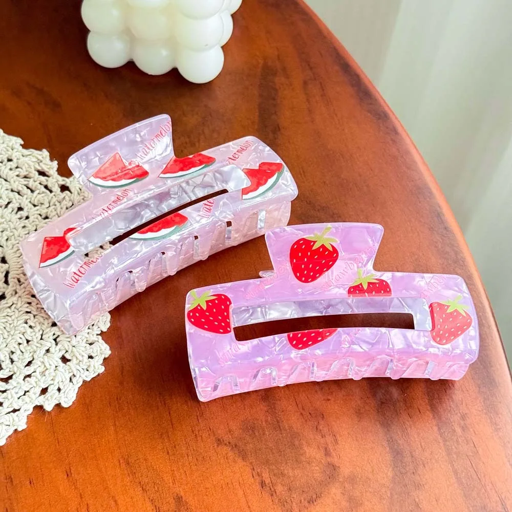 Милая заколка для волос в корейском стиле с фруктами виноград ананас клубника