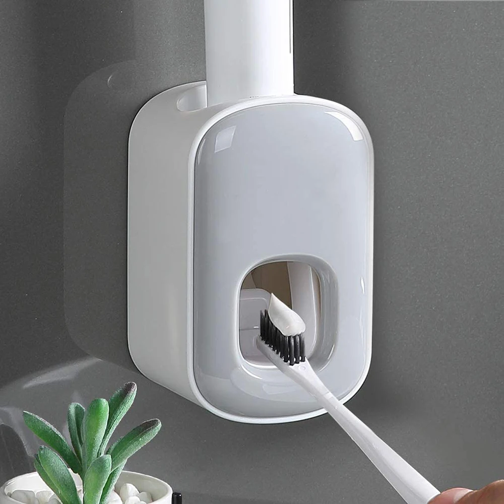 

Automatic Toothpaste Dispenser Wall-Mounted Toothpaste Squeezer Accessories Waterproof Toothpaste Squeezer Toothbrush Holder