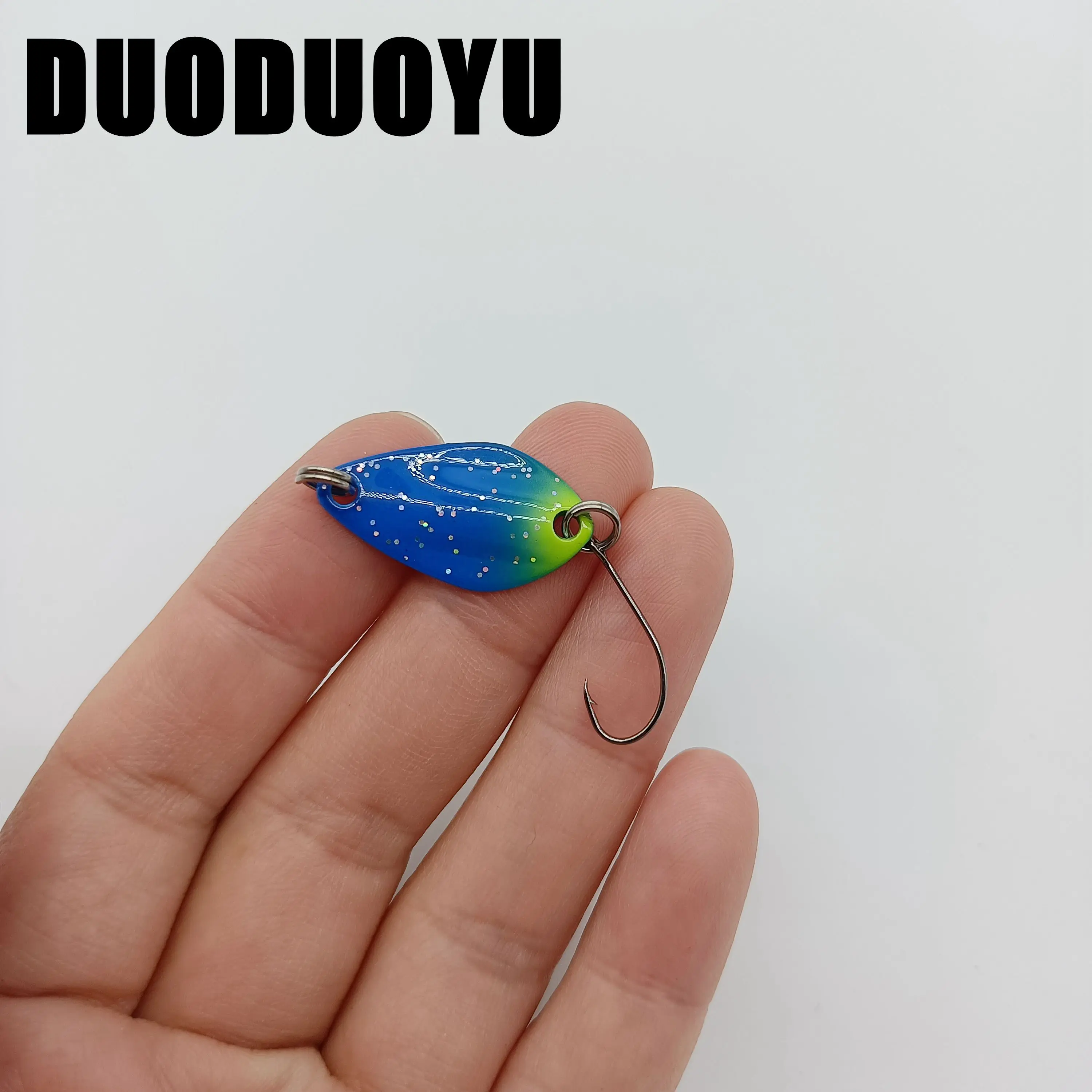 

DUODUOYU 1 шт. металлическая приманка в виде ложки с одним крючком 1,5 г/2 г, искусственная приманка, блесна для пресной и морской воды