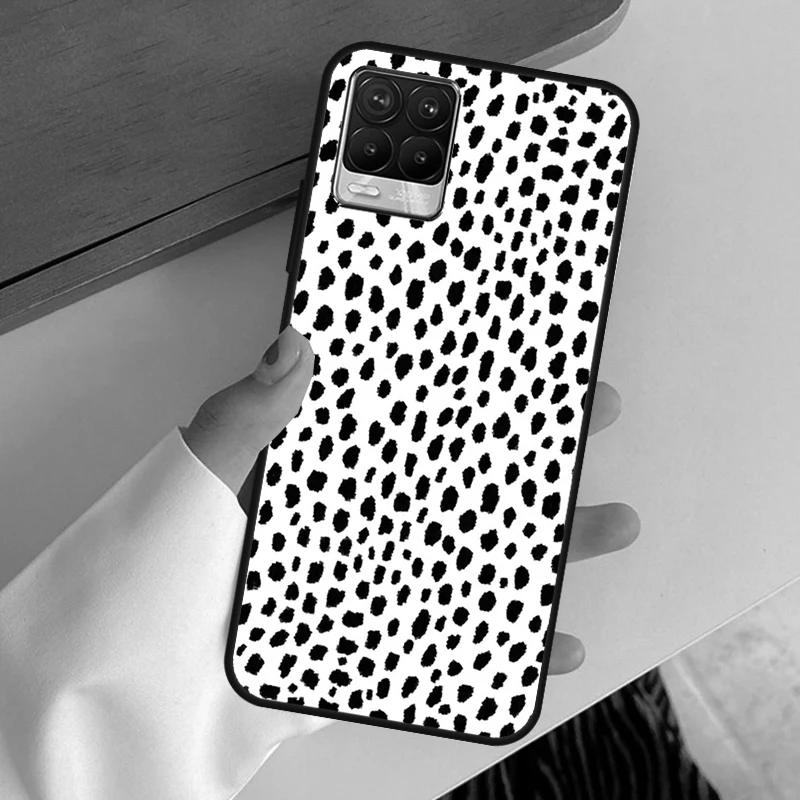 Маска Sea Green Mauve Dalmatian Print для телефонов Realme 9 Pro 8 8i 9i Q3s GT Neo 2 Master и чехол для телефонов OnePlus 10 9R 8T Nord2.