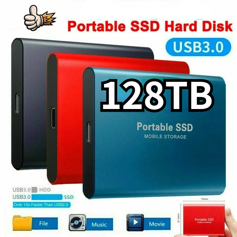 

2023 High-speed External Hard Drive 500GB 2TB 4TB 8TB USB3.1 SSD 2.5 Inch Portable SSD 16TB 32TB 64TB Hard Disk for Laptop