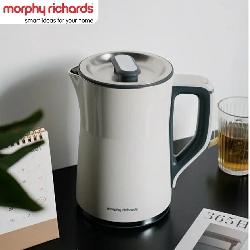 Фото Электрический чайник Morphy Richards 1.5 л, бытовой, с термоизоляцией, регулировкой температуры, из нержавеющей стали №1