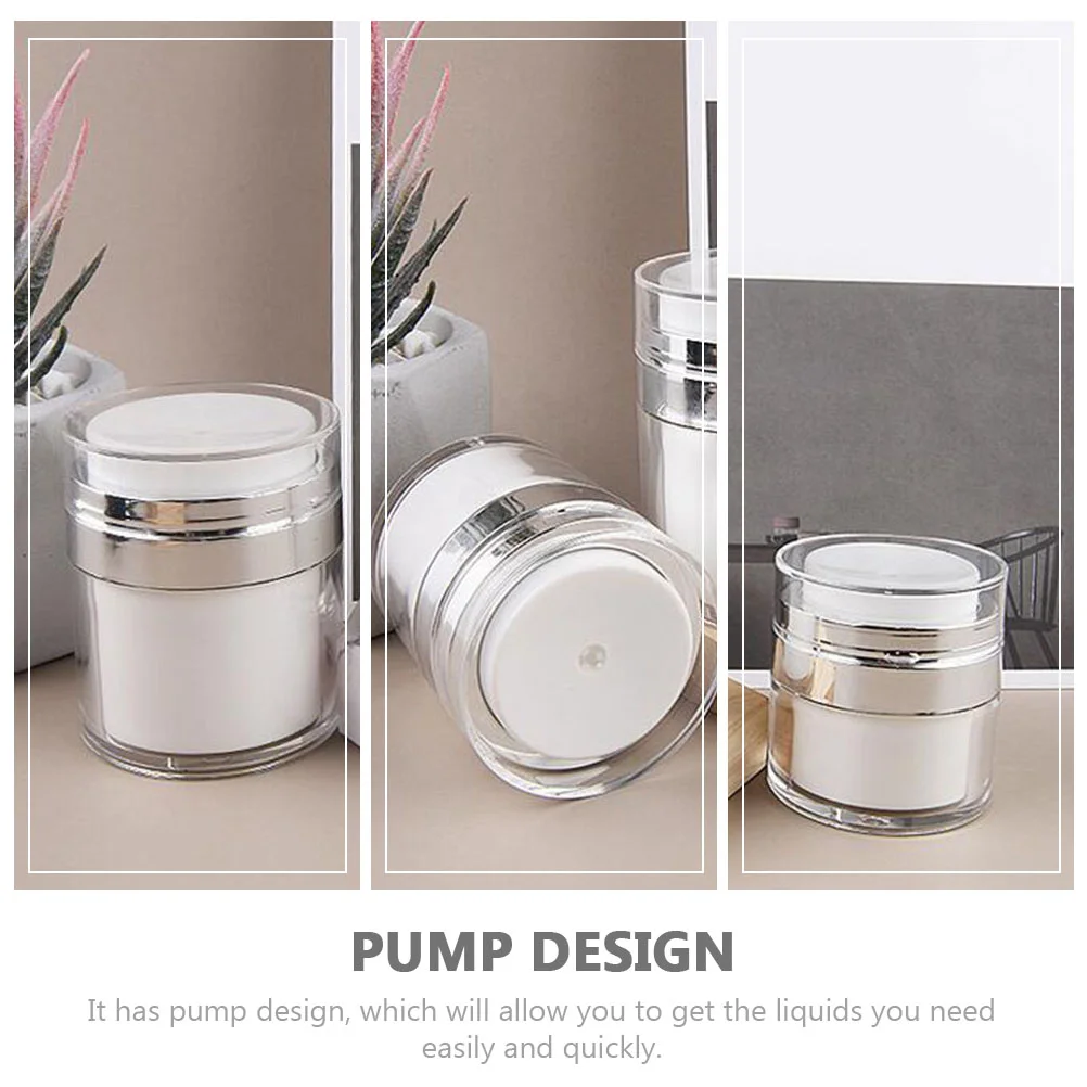 

3Pcs Empty Jars Lotion Dispenser Bottles Jars Empty Containers for, Lotion, Samples ( 30ML )