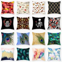 lovers couple skull pillowcases for pillows tropical colorful feather pillow case bedroom double bed cushions home decor 45x45