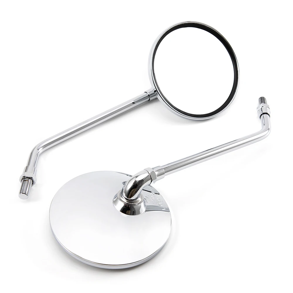 Одна пара круглых мотоциклетных зеркал заднего вида, зеркала для мотоциклов, E-Bike, Honda, скутеров, Kawasaki, Suzuki, Yamaha 10 мм Одна пара круглых мотоциклетных зеркал заднего вида, зеркала для мотоциклов, E-Bike, Honda, скутеров, Kawasaki, Suzuki, Yamaha 10 мм