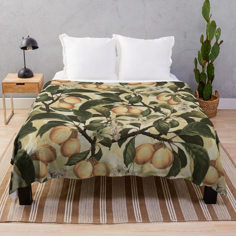 

Vintage Mysterious AutumnalPlums Fruit GardenThrow Blanket Blankets For Baby