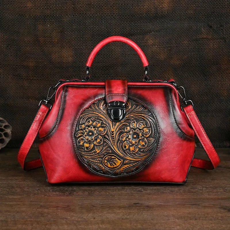 

Vintage Women Handbag Top Handle Female Tote Bag 2023 New Chinese Style Girls Shoulder or Messenger bags