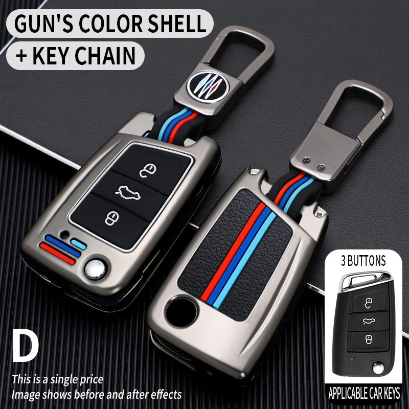 

Car Key Case Cover Key Shells For Volkswagen VW Golf 7 Gti Mk7 R Touran Skoda Octavia 3 Superb Karoq Leon Mk3 Ateca 3 Buttons