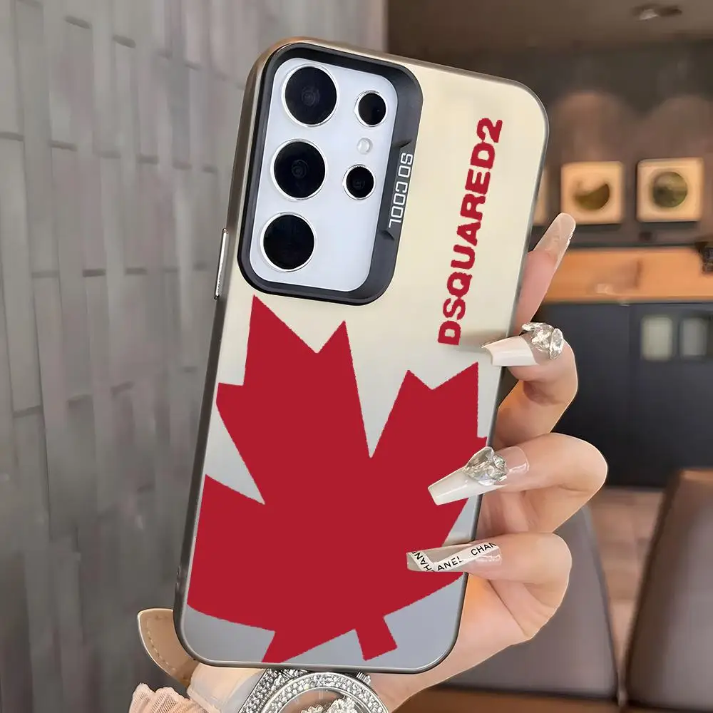Фото Элитный чехол для телефона Leavesy Dsquared2 IMD, цветной, серебристый, подходит для Samsung S26 S25 S24 S23 S22 S21 S20 Plus Ultra №3