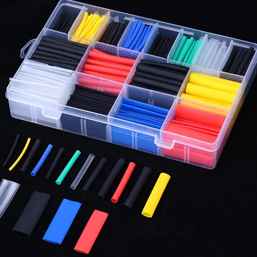 

800PCS Heat-shrink Tubing Thermoresistant Tube Heat Shrink Wrapping Kit Electrical Connection Wire Cable Insulation Sleeving