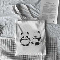 printed cute animal panda ladies handbag casual handbag eco friendly shopping bag large capacity handbag