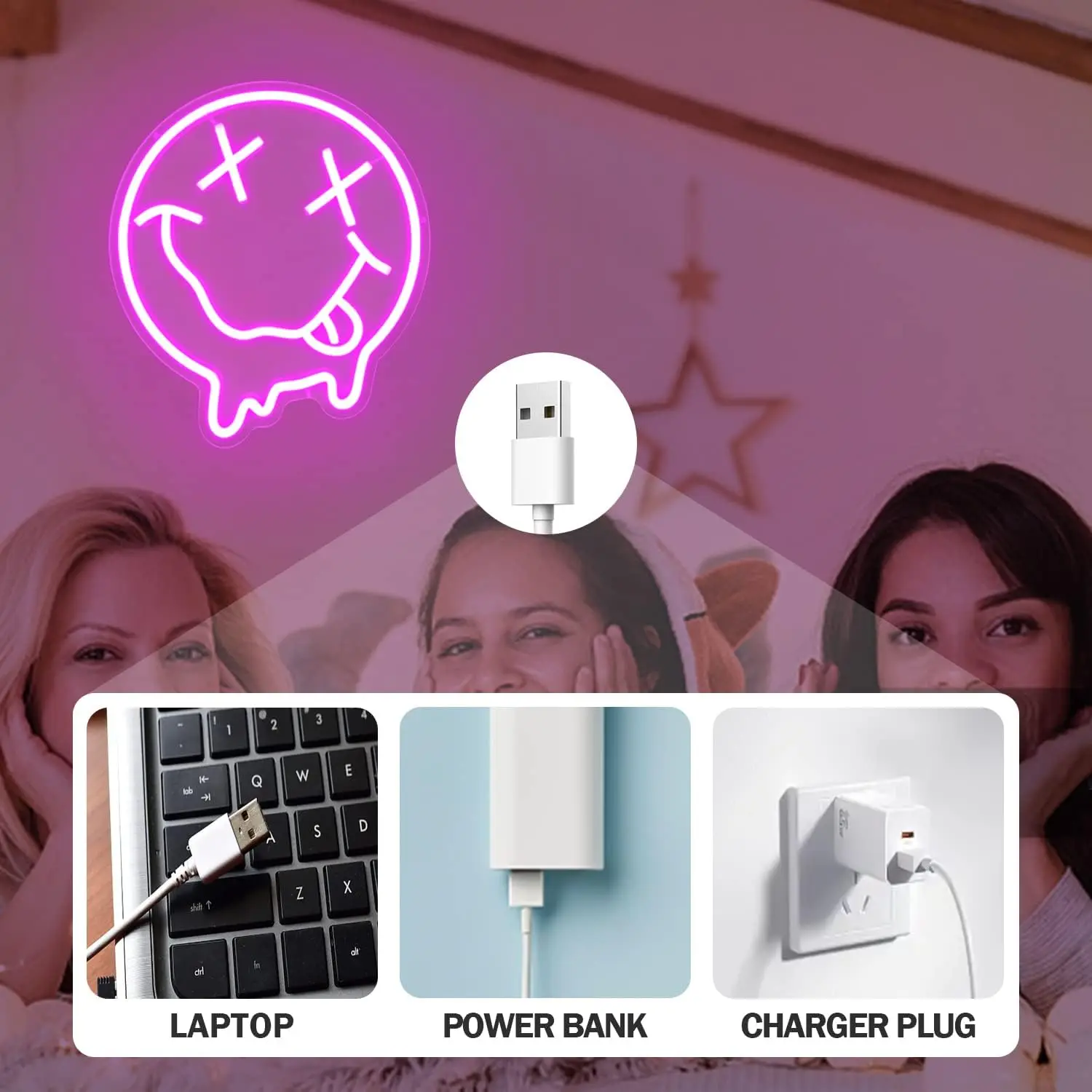 Настенный декор в виде улыбки