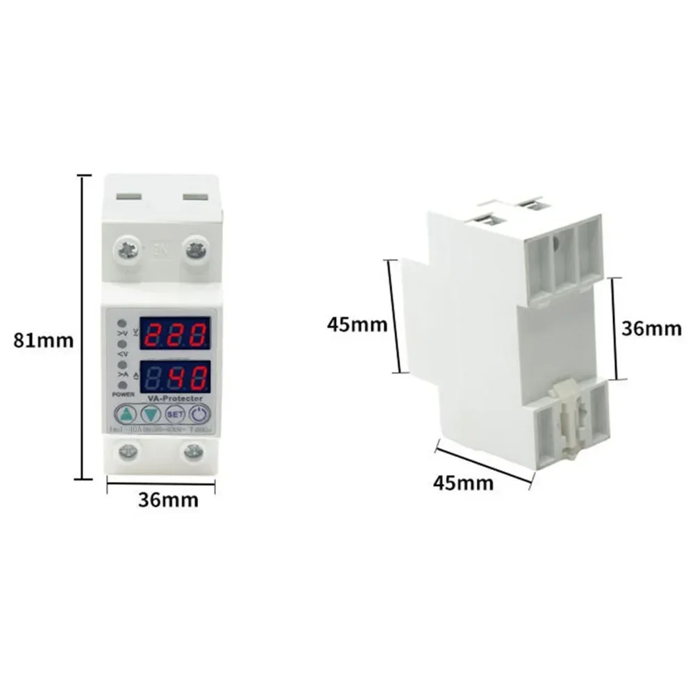 1 шт. реле защиты от напряжения регулируемое защита перегрузки/пониженного 40 А