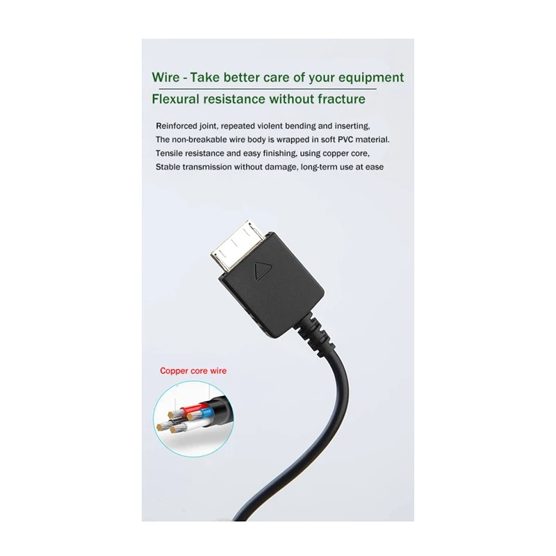 WMC-NW20MU USB Cable Charging For Sony MP3 MP4 Walkman NW NWZ Type (1.25M)