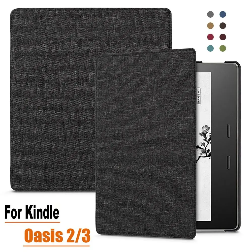 

9/10th Gen Smart Cover Auto Sleep/Wake Funda 7 inch E-book Reader Folio Case PU Leather Shockproof for Amazon Kindle Oasis 2/3