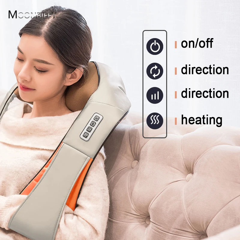 

Massage Shawl Ushaped Massage Shawl Electric Finger Pressing Back Neck Shoulder Body Infrared Heating Kneading массажер для тела