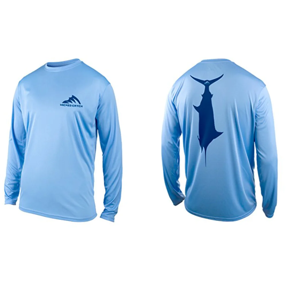 

Wicked Catch Performance Fishing Shirts UPF 50 Lightweight Sea Fishing Sun Protection Long-Sleeved Clothing Camisa De Pesca Tops