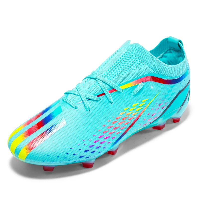 Comfortable Fabric Mid Cut Men's Football Shoes Are Suitable For Outdoor Training In Spring And Summer With Anti Slip Studs TF F