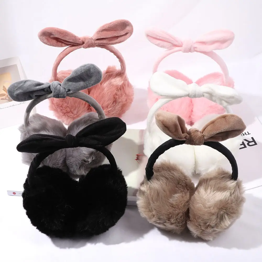 

Women Bowknot Thick Snow Outdoor Earflap Ear Warmers Headband Warm Earmuffs
