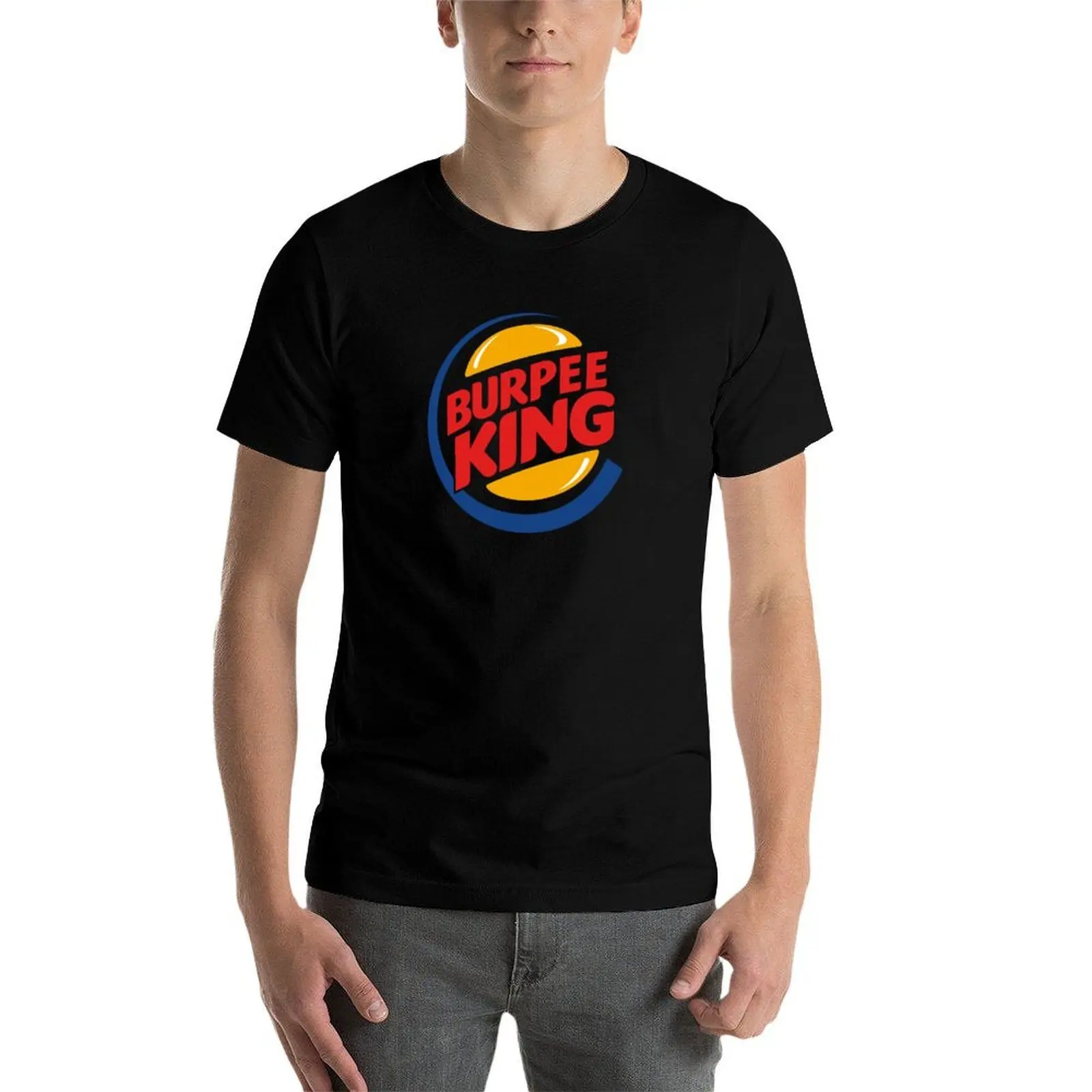 Фото Футболка Burpee King большого размера с коротким рукавом, повседневная футболка. №4