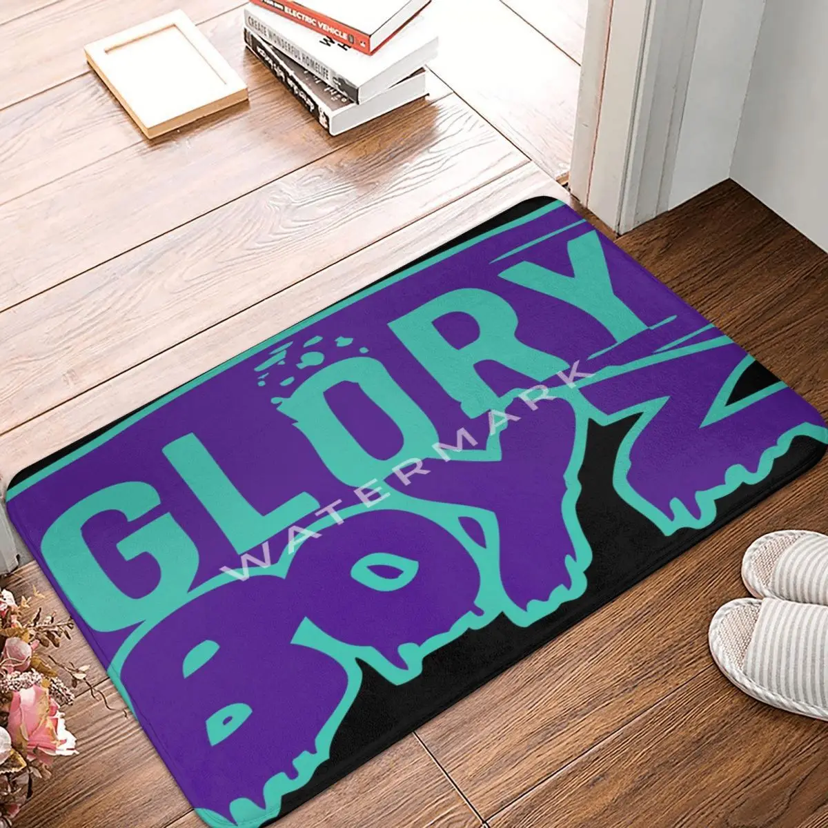 Glory Boyz Teal Carpet, Polyester Floor Mats Customizable Anti-Slip Carpets Festivle Gifts Mats Customizable