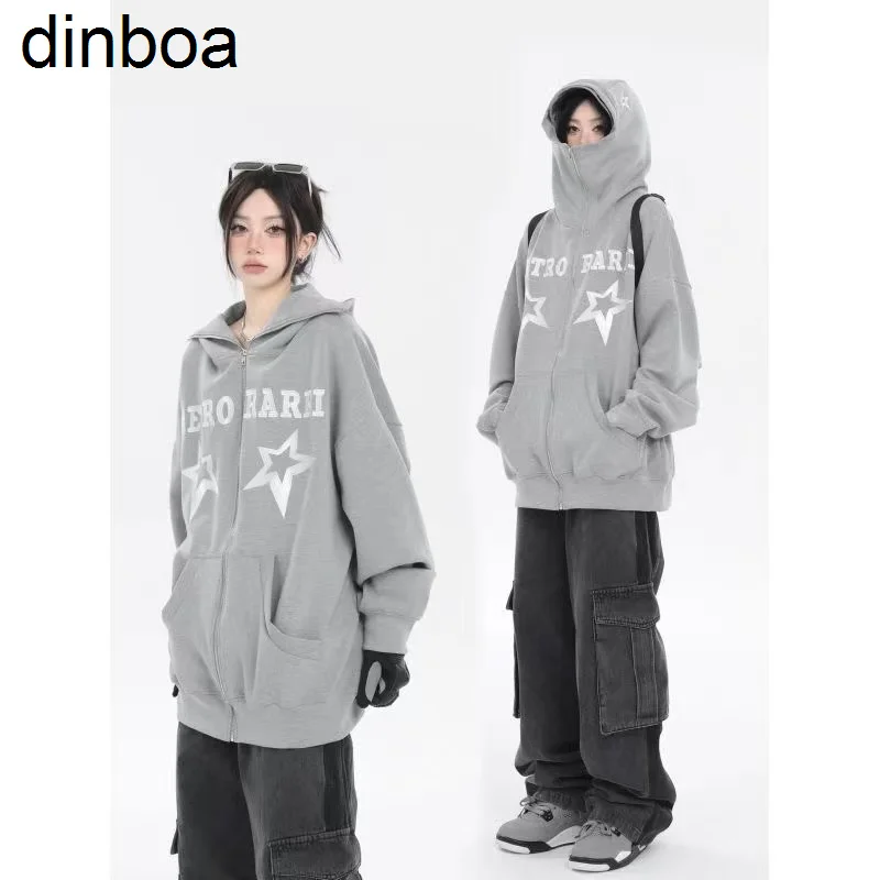 

Zip Up Sweatshirts Y2k Top Women Hoodie Streetwear Hiphop Embroidery Letter Cotton Zipper Hooded Jacket Harajuku Casual Jacket