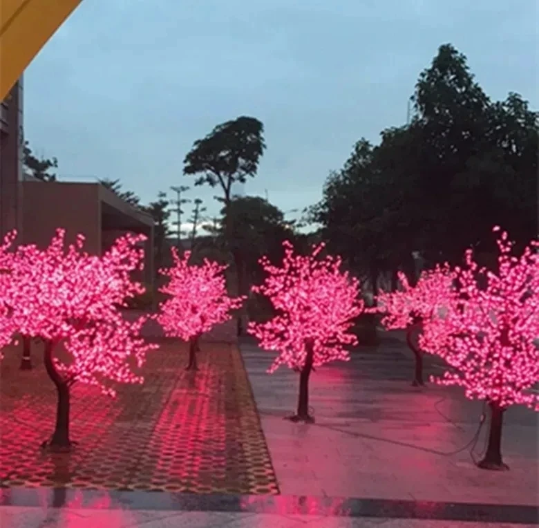 2 5 м светодиодный искусственный светильник для дерева вишни рождественский 110 220