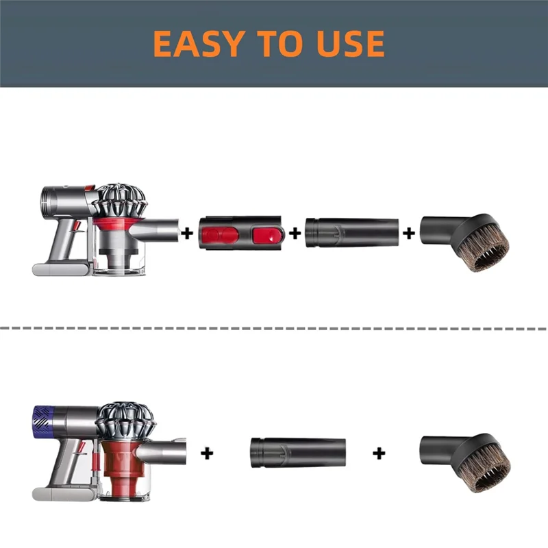 Фото FLYY-Horse Hair Brush Вакуумные насадки для беспроводного пылесоса Dyson Gen 5 V15 V12 V11 V10 V8 V7 V6 SV10 SV11 SV12 SV14 №1