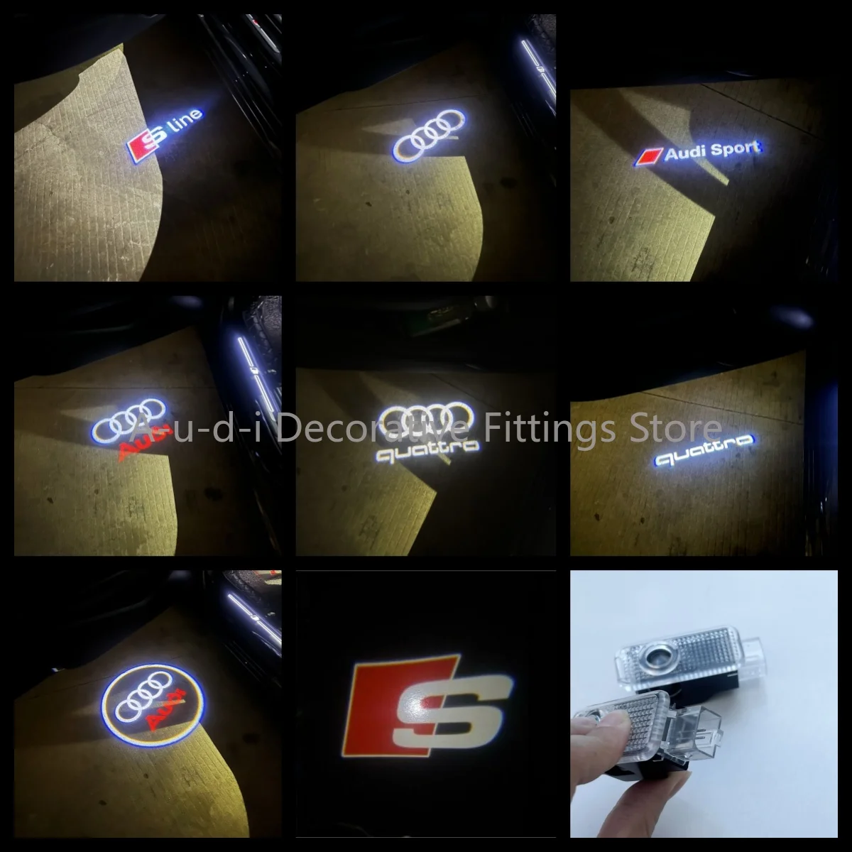 Дверь автомобиля Лампа приветствия Светодиодная лампа проектора для Audi SLINE QUTTRO RS