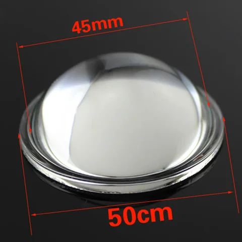 Оптическое стекло, диаметр 50 мм, фокусное расстояние 50 мм, мощный светодиодный прожектор с выпуклой линзой, Фокусирующая линза, 1 шт.