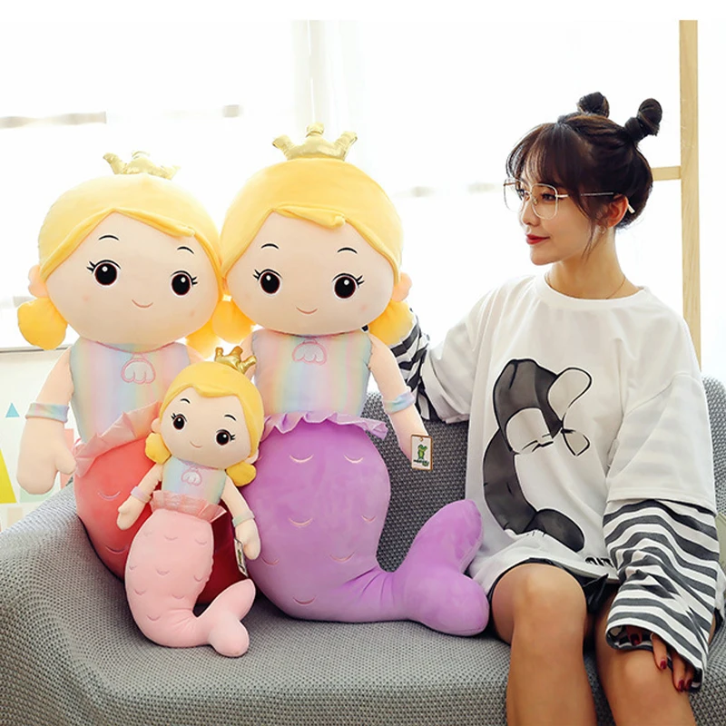 

30 см-80 см Принцесса Русалочка милые плюшевые куклы мягкие плюшевые игрушки куклы для девочек Kawaii спальная подушка подарки на день рождения