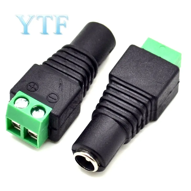 Разъем питания постоянного тока 2,1x5,5 мм, штекер адаптера, разъем для подключения к видеорегистраторУ, светодиодной ленсветильник