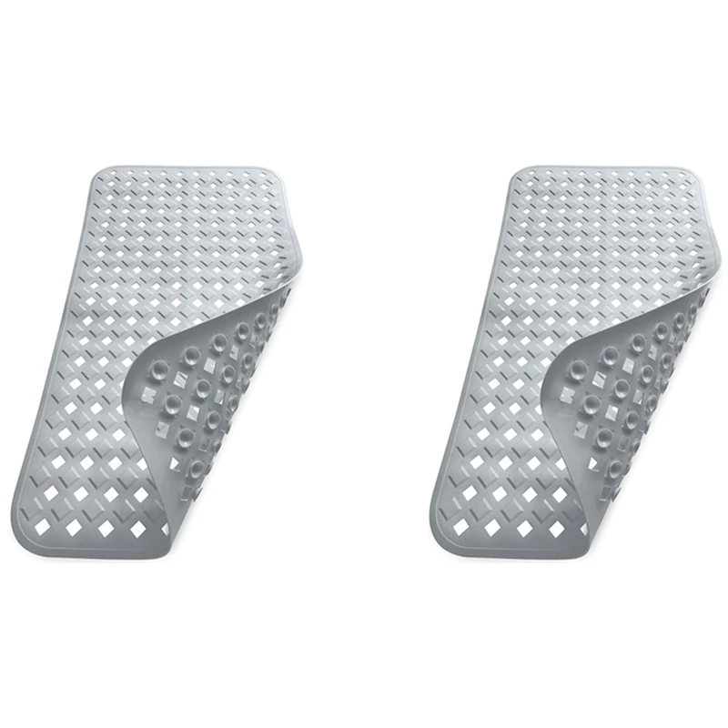 

2X Non-Slip Bath Mat With Strong Grip Skin-Friendly BPA Free Non-Slip Shower Mat Washable Bath Mat Non-Slip Mat B