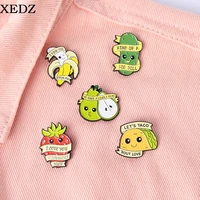 creative funny fruit enamel pin food puns joke brooch banana strawberry durian clothes backpack lapel badge kids jewelry gift